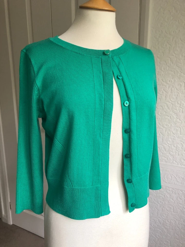 PRINCIPLES BEN de LISI Round Neck Cardigan *GREEN* 14 *WORN ONCE* - Image 1 of 4