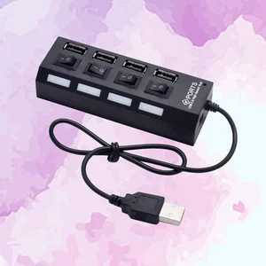 HUB USB 4 gniazda Niezależny dzielnik USB 2.0 (czarny) rozdzielacz USB - Zdjęcie 1 z 11