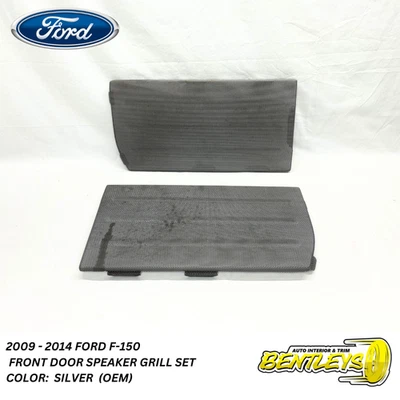 Ford F150 2009-2014 Panel de puerta delantera Altavoz Cubierta Juego de rejilla L & R Plateado OEM Foto 1 de 4