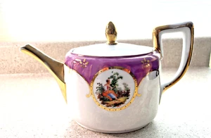 F307~ Vista Alegre Porcelain Teapot re: Angelica Kauffmann Paintings Damaged - Picture 1 of 11