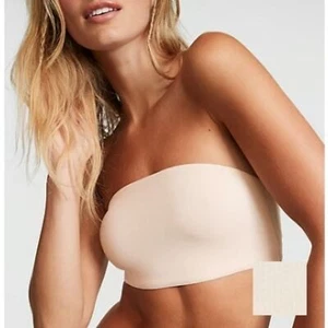 Victoria's Secret PINK Bralette Bandeau Bra Base Top Size S Marzipan Nude Color - Picture 1 of 5