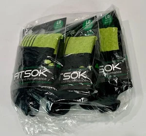 3 Pairs Fitsok NP7 Athletic Socks Size Large - NEW - Picture 1 of 2