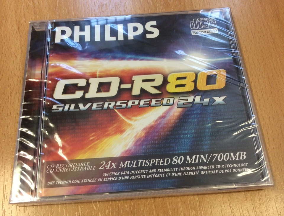 Brand New Sealed Philips CD-R 80 Minute Recordable CD - Image 1 of 1