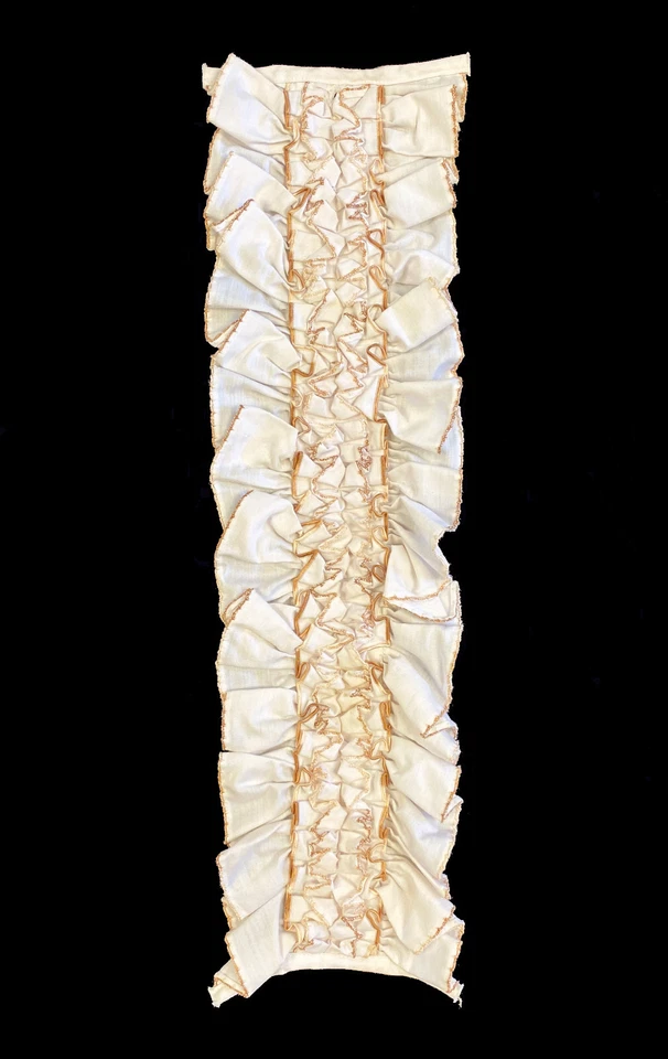 Camisa Esmoquin Vintage Blanca con Borde de Bronce con Volantes Dickie Botón Años 70 Foto 1 de 1