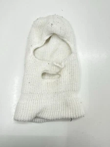 Unbranded Ski Mask White Knit Pull On Winter Face Mask - Picture 1 of 7