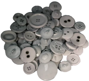 100pcs Grey Buttons - Picture 1 of 1