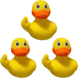 3Pcs Rubber Ducks, 2.17" the Finger Rubber Duck, Ducks Funny Rubber Cute - Picture 1 of 12