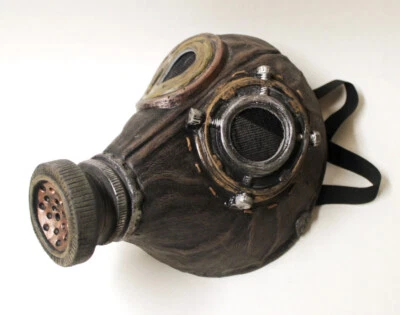 Halloween Cosplay Steampunk Latex Rubber Gas Mask - Image 1 of 4
