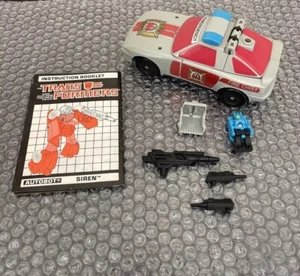 Siren 100% Complete Headmasters 1988 Vintage Hasbro G1 Transformers Fire Car - Picture 1 of 17