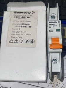 WEIDMULLER BR1B6UC 1 Pole 6 Amp, Branch Circuit Breaker - Picture 1 of 2