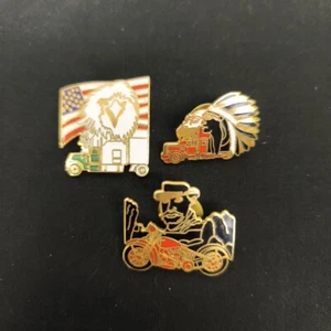 Lotto 3 Spille Cultura Americana Camion & Moto (Vintage American's Pins) - Foto 1 di 7
