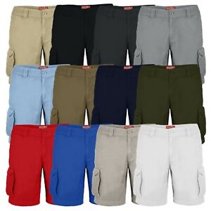 westAce Mens Cargo Combat Shorts Casual Work Wear 100% Cotton Cargo Half Pants