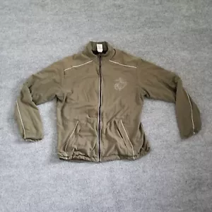 New Balance Marines Men Running Jacket M Long Green Zip Up Pockets - PILLING - Picture 1 of 23