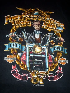 Vintage Harley Davidson Abraham Lincoln 1990 Holoubek T Shirt Sz XL Raleigh NC - Picture 1 of 8