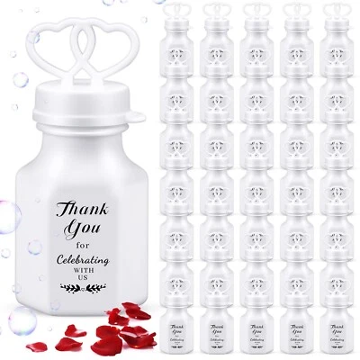 192 Pcs Wedding Bubbles Bulk Mini Bubble Wands White Funny Party Favors Weddi... - Image 1 of 4