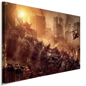 Godzilla Leinwandbild AK ART Kunstdruck Mehrfarbig Wandbild Wanddeko TOP XXL - Bild 1 von 3