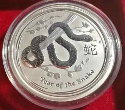 2013 Australia Lunar Snake 1/2 oz 50 cents - Silver Bullion Coin - Perth Mint  - Imagen 1 de 2