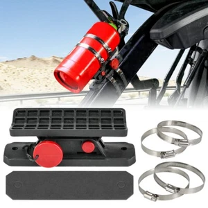 Black&Red Quick Release Fire Extinguisher Mount Bottle Holder For Polaris Can Am - Picture 1 of 9