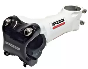 FSA SL-K Alloy Road Stem 31.8mm Clamp +/- 6° 1-1/8" 120mm Carbon Faceplate White - Picture 1 of 6