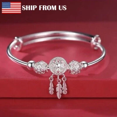 Elegante brazalete brazalete de plumas borla atrapasueños joyería mujer regalo de Navidad EE. UU. Foto 1 de 4