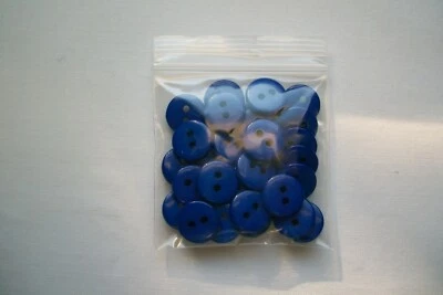 25, 50, 100 Small 2 Hole 9mm Flat Buttons (Crafts, Doll Clothes, Cards, Etc)  - Image 1 of 4