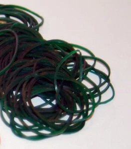 RUBBER GREEN BANDS SIZE 2 1/2" X 1/16" FOR SHIPPING BAGS - FISH, SNAILS, PLANTS - Picture 1 of 1