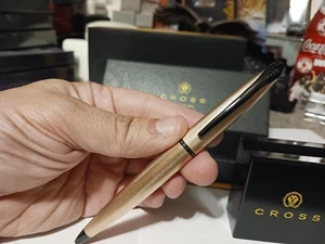 Cross ATX Ballpoint Pen Brushed Gold PVD $120 New CHRISTMAS Dad Mom Boss Gift - Picture 1 of 9