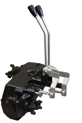 Dana 20 twin-stick shifter W/boot for 72-79 W/3-Speed trans, Jeep CJ, PN-CJ20U - Image 1 of 2