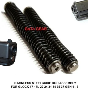 Stainless Steel Recoil Guide Rod with spring for Glock 17 17L 22 24 31 Gen 1 2 3 - Picture 1 of 5