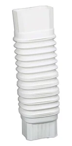 Amerimax 37084 White Finish Flexible Plastic Elbow 2 H x 3 W x 7.5 D in. - Picture 1 of 2