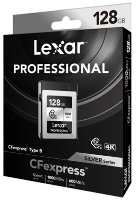 Lexar 128GB CFexpress TYPE B Professional 1750MB/s SILVER PRO memory card   (UK) - Image 1 of 4