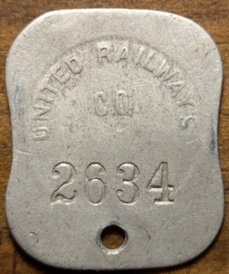 Saint Louis, Missouri Providence, Rhode Island ? United Railways Co. RR Fob Tag - Picture 1 of 4
