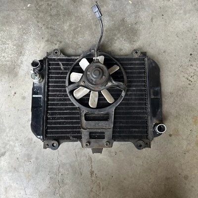 1997 - 2009 Kawasaki Ninja 500R Radiator With Fan Assembly No Leaks - Image 1 of 4