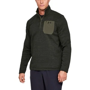 Under Armour Coldgear Specialist Henley Sweater Men’s L Green Pullover Jacket - Picture 1 of 8