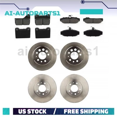 For Volvo 740 1991 1992 Front & Rear Brake Rotors + Brake Pads Kit - Изображение 1 из 4