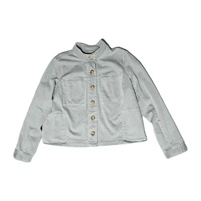 Chaqueta J Jill, Mujer Grande Alta, Verde, Chaqueta Utilitaria Militar Foto 1 de 4