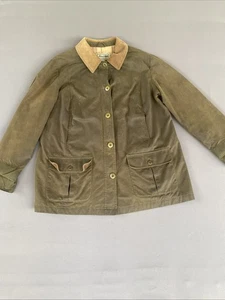 Vintage LL Bean Wachsjacke Damen XL GRÜN Chore Barn gefüttert Canvas gebraucht, in einwandfreiem Zustand - Bild 1 von 18