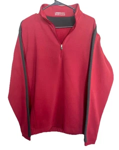 Nike activewear Therma Repel Men's Size M Red 1/4-Zip Pullover Water Repellent - Picture 1 of 6
