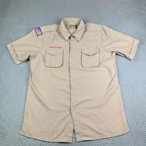 Boy Scouts Of America Vented Uniform Shirt Mens Large USA Patch Outdoor BSA - Picture 1 of 14