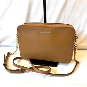 Michael Kors Jet Set Large East West Saffiano Leder Umhängetasche Handtasche hellbraun - Bild 1 von 17