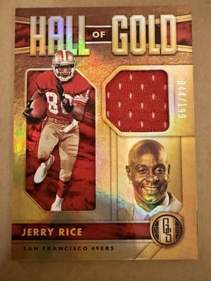 2020 Gold Standard Football Hall of Gold Jerry Rice (MEM) /199 Player-Worn - Image 1 of 2