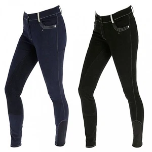 Pantalones de equitación para mujer Basic Plus LS Covalliero ElastoSoft azul negro 34-46 - Imagen 1 de 14