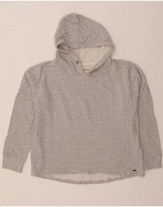 O'NEILL Womens Hoodie Jumper UK 16 Large Black Pinstripe Cotton CF05 - Picture 1 of 3