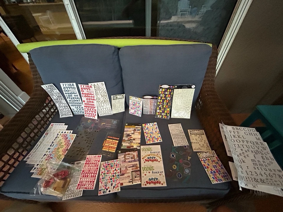 Huge Lot of  Scrapbooking Letter Stickers and fonts see pics (c2) - Image 1 of 4