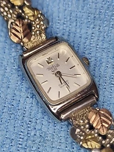 Damenuhr BLACK HILLS GOLD 25/5638 12K Gold Blätter / Sterling Silber Spitzen - Bild 1 von 12