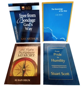 Lot of 4 Religious Books - A Call to Scripture Memory / Pride and Humility / +2 - Imagen 1 de 13