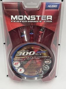 Monster Cable 300XLN Adaptador en Y de Audio para Coche (2F-1M) RCA 2x1’ Cabezal AMP Sub DVD EQ - Imagen 1 de 6