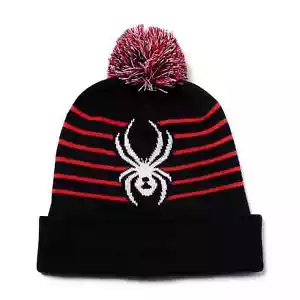 NUEVO Spyder Niños Sombrero Caja de Hielo Forrado de Lanza Negro/Volcán Talla M/L (8-12 años niños) - Imagen 1 de 3