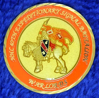 US Army HHC 40th Expeditionary Signal Battalion Challenge Coin KJ-4 - Image 1 of 2