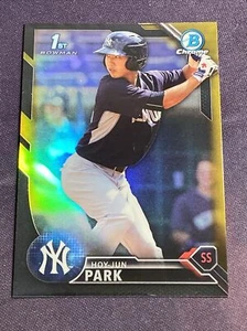 2016 Bowman Chrome #BCP201 HOY-JUN PARK RC BLACK/GOLD REFRACTOR *1st Bowman* - Picture 1 of 2